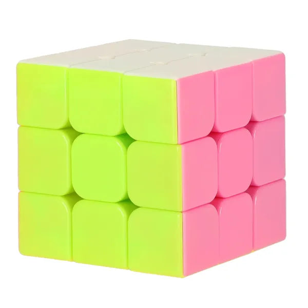 Logikai kocka 3x3x3, neon színű, 5,5 cm műanyag kirakó