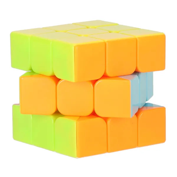 Logikai kocka 3x3x3, neon színű, 5,5 cm műanyag kirakó