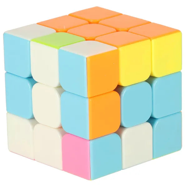 Logikai kocka 3x3x3, neon színű, 5,5 cm műanyag kirakó