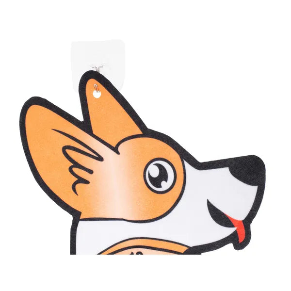 Corgi formájú tépőzáras darts tábla 3 labdával, 48×28 cm, 3+ éves