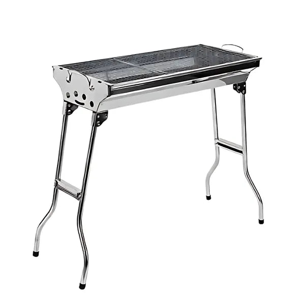Összecsukható rozsdamentes acél faszenes barbecue grill 70×25 cm, hordtáskával