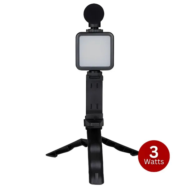 Grundig 3 az 1-ben selfie stúdió vlog szett 49 LED fénnyel, mikrofonnal, tripod
