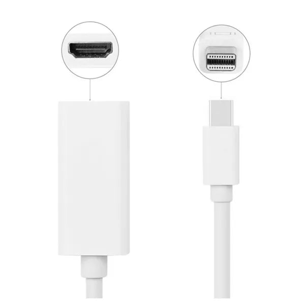 Mini DisplayPort (Thunderbolt) – HDMI adapter, Full HD 1080p, 24 cm, fehér