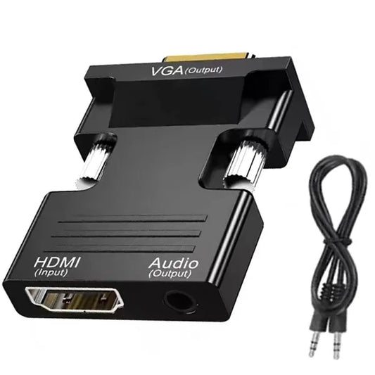 HDMI–VGA (D-Sub) átalakító 1080p, audio kimenettel, micro-USB táppal