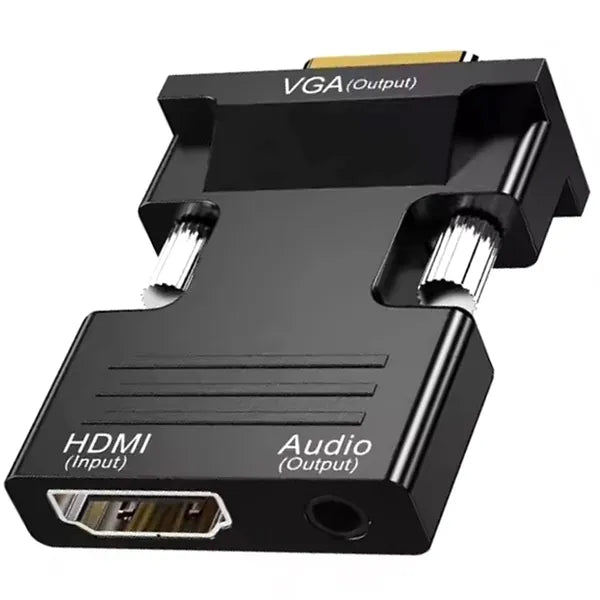 HDMI–VGA (D-Sub) átalakító 1080p, audio kimenettel, micro-USB táppal