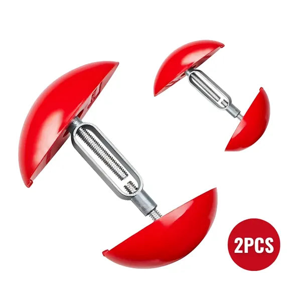 2 db állítható műanyag cipőnyújtó, piros, 7–12 cm