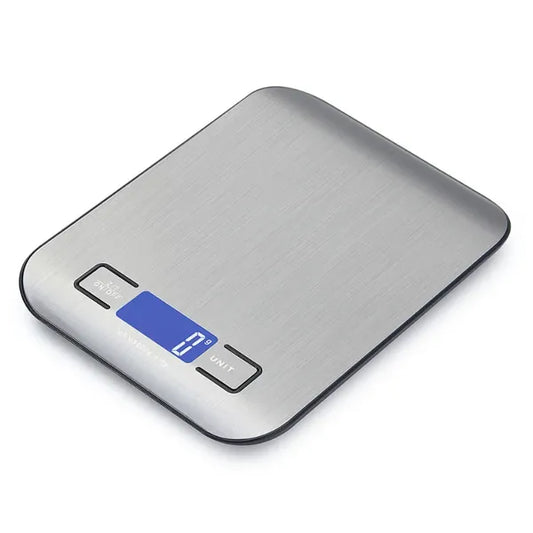 Herzberg digitális konyhai mérleg, rozsdamentes acél, 5 kg/1 g