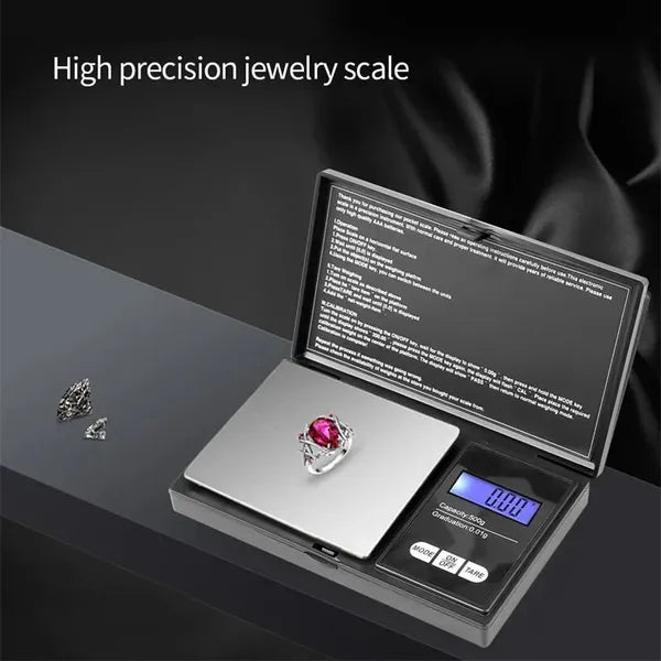 Herzberg hordozható digitális ékszermérleg 0,01-100 g, LCD kijelző