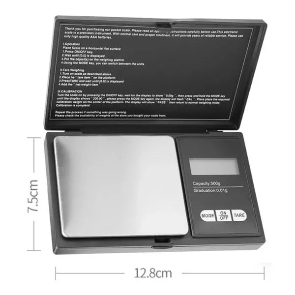 Herzberg hordozható digitális ékszermérleg 0,01-100 g, LCD kijelző