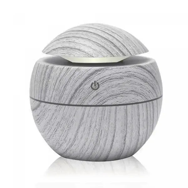 Ultrahangos aroma diffúzor és párásító, 130 ml, USB, LED, szürke