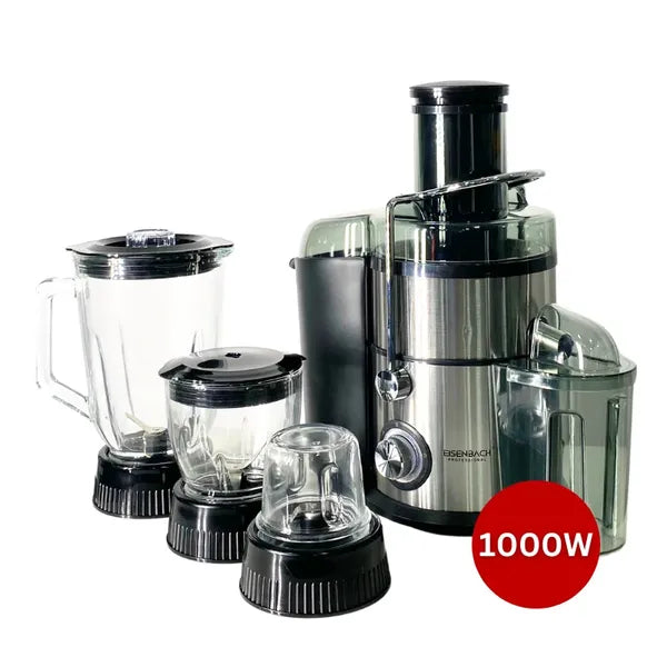 4 az 1-ben gyümölcsfacsaró, turmix, aprító és daráló, 1000 W, 1,5 l