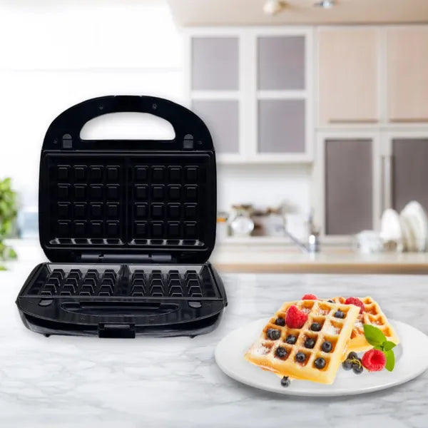 Eisenbach 3 az 1-ben szendvicssütő, gofrisütő és grill, 1000 W, fekete