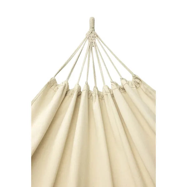 Kerti boho brazil függőágy, 200x152 cm, pamut, ekrü, 120 kg teherbírás