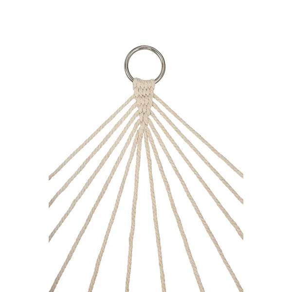 Brazil boho kerti függőágy rojtokkal ecru 200×100 cm 150 kg