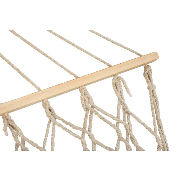 Brazil boho kerti függőágy rojtokkal ecru 200×100 cm 150 kg