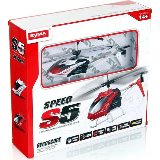 Syma S5 RC távirányítós helikopter, 3 csatornás, fehér, 23 cm