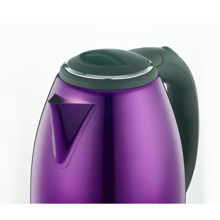 Herzberg 1.8L 1500W rozsdamentes acél elektromos vízforraló &#8211; lila (HG-5011PUR)