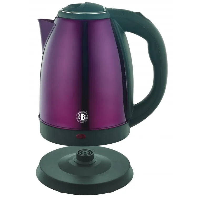 Herzberg 1.8L 1500W rozsdamentes acél elektromos vízforraló &#8211; lila (HG-5011PUR)