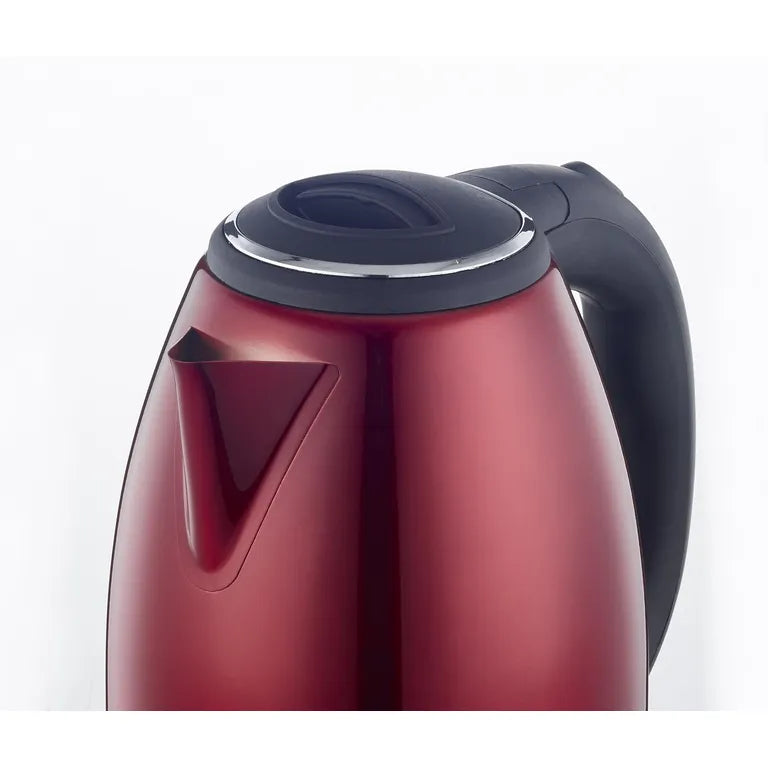 Herzberg 1.8L 1500W rozsdamentes acél elektromos vízforraló &#8211; piros (HG-5011RED)