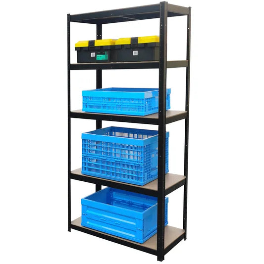 Herzberg HG-8027BLK: Fekete Bevonatú Tárolópolc