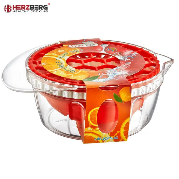 Herzberg 2 az 1-ben kézi gránátalma magkiszedő és citrusfacsaró, 700 ml