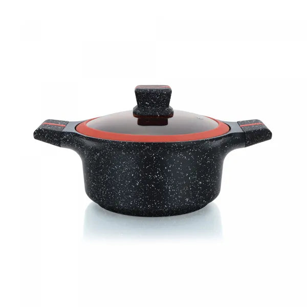 Herzberg gránit lábas 20cm üvegfedővel