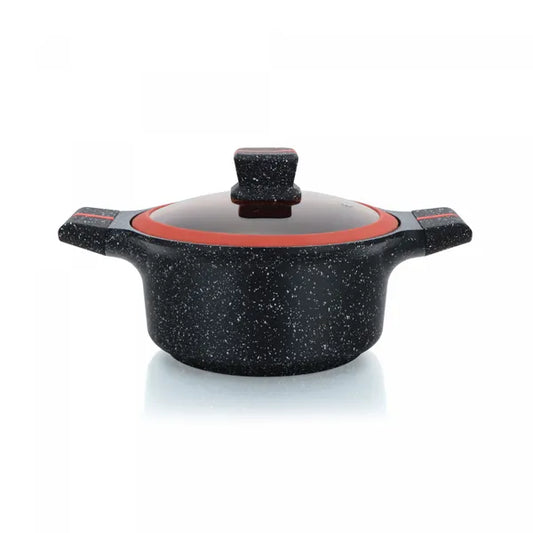 Herzberg gránit lábas 20cm üvegfedővel