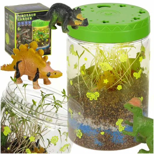 LED dinoszaurusz terrárium nevelőkészlet gyerekeknek, éjszakai lámpával