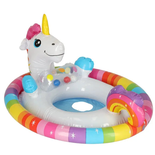 Unikornis formájú gyermek úszókarika üléssel, 3-4 év, 23 kg-ig, Intex