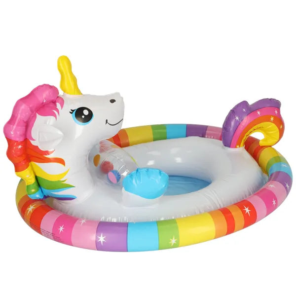 Unikornis formájú gyermek úszókarika üléssel, 3-4 év, 23 kg-ig, Intex