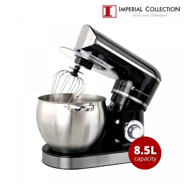 Álló mixer 2200 W teljesítménnyel, 8,5 l rozsdamentes tál, fekete
