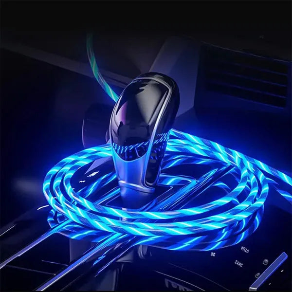 Mágneses USB kábel USB C, micro USB, LED-világítással