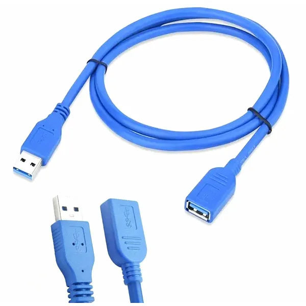 Usb 3.0 hosszabbító kábel, 1,5 m, kék
