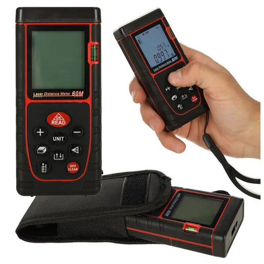 Digitális lézeres távolságmérő 60 m, ±3 mm, IP54, tok, AAA