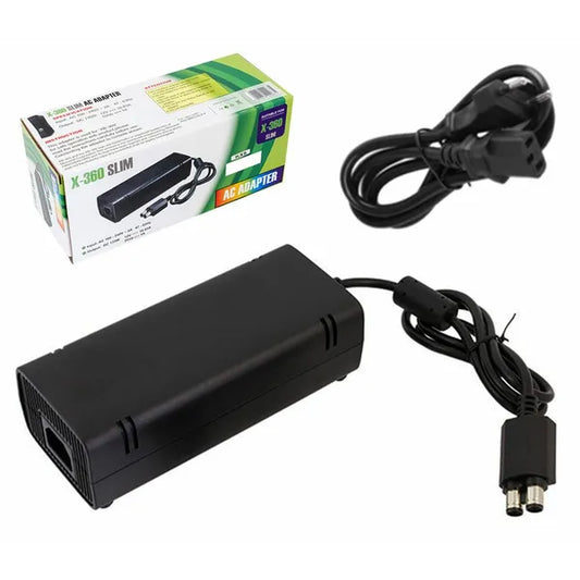 Xbox 360 Slim hálózati tápegység, 135 W, AC 100–240 V, fekete