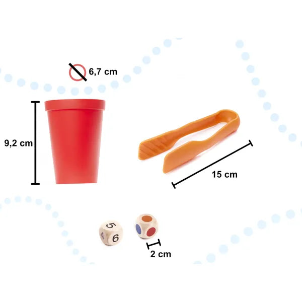 Montessori színes kreatív kavics kirakó, 65 részes tanuló készlet