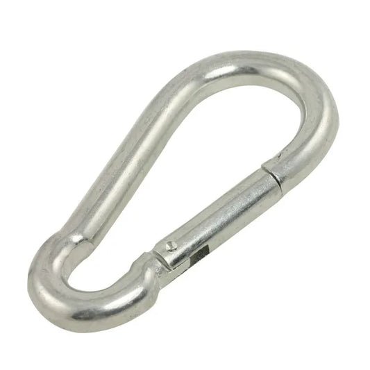 Fém karabiner függőágyhoz és hintához, 200 kg, 8×3,5 cm, ezüst