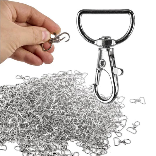 Fém karabiner „hal” forma, 37×20 mm, ezüst, 500 db