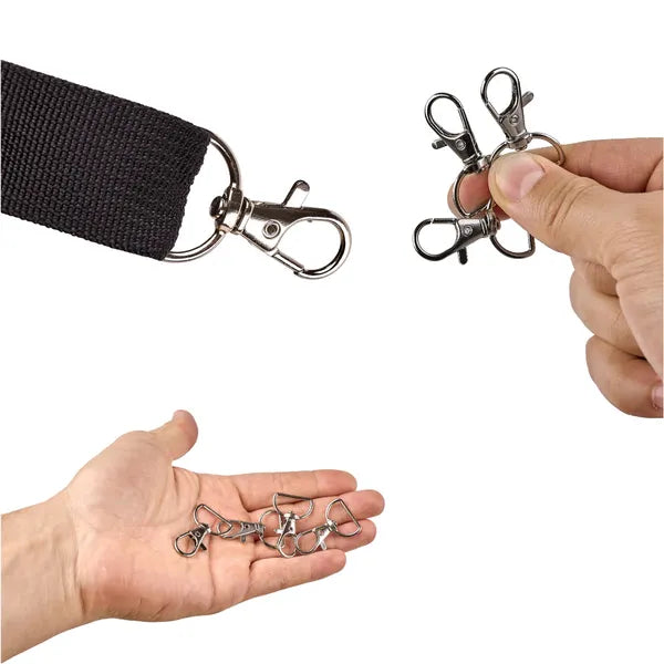 Fém karabiner „hal” forma, 37×20 mm, ezüst, 500 db
