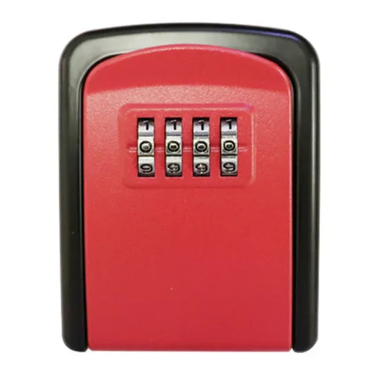 Herzberg HG-03817 vízálló piros kulcsszéf, 4 jegyű kombinációs zár, ABS