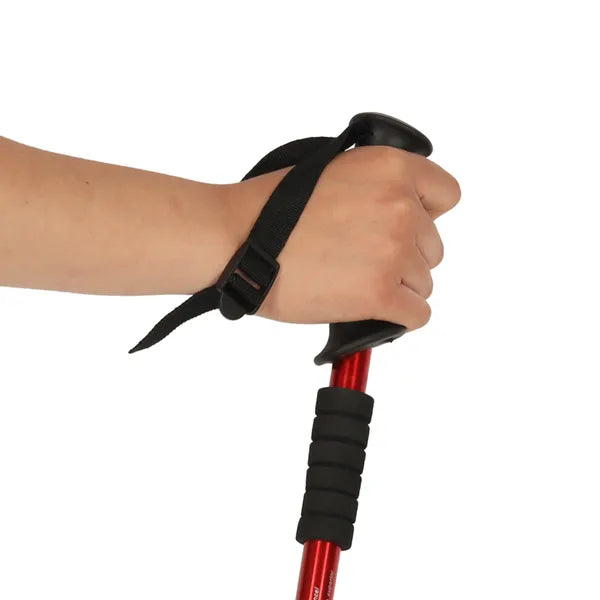 Összecsukható alumínium nordic walking és trekking botok, 2 db, piros