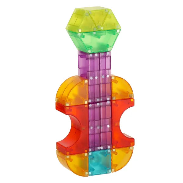 134 db világító mágneses építőkocka készlet 3D figurákhoz, 3+