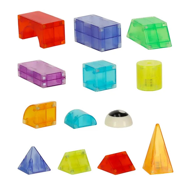 134 db világító mágneses építőkocka készlet 3D figurákhoz, 3+