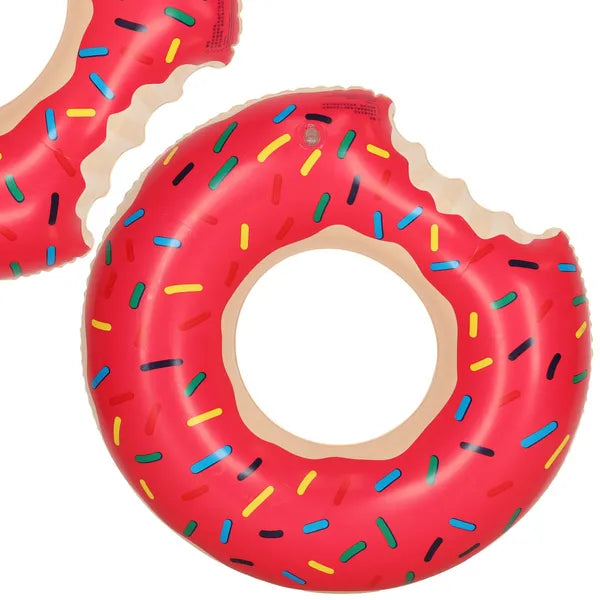 Felfújható rózsaszín donut úszógumi, 50 cm, 3–6 év, max 20 kg