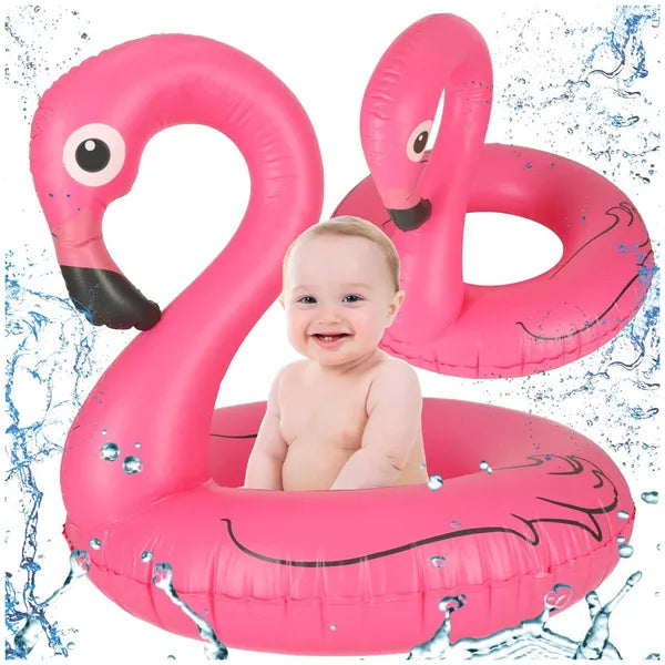 Felfújható flamingó úszógumi, 90 cm, PVC, 70 kg teherbírás