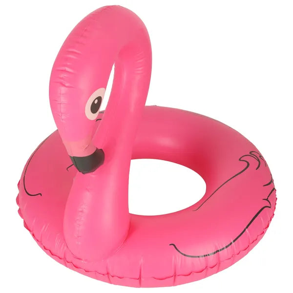 Felfújható flamingó úszógumi, 90 cm, PVC, 70 kg teherbírás