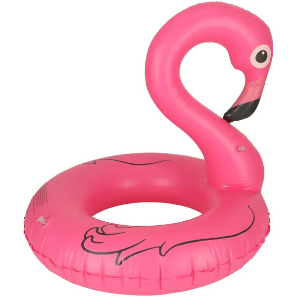 Felfújható flamingó úszógumi, 90 cm, PVC, 70 kg teherbírás