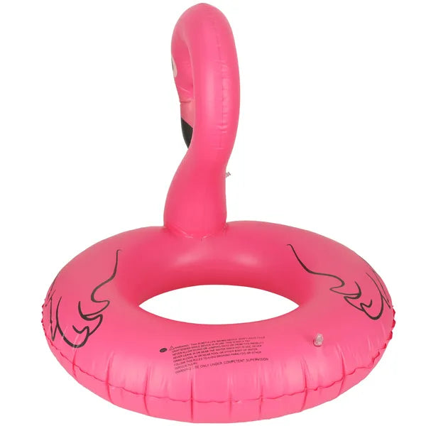 Felfújható flamingó úszógumi, 90 cm, PVC, 70 kg teherbírás