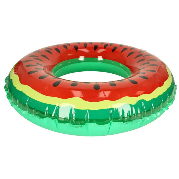 Felfújható úszógumi görögdinnye mintával, 80 cm, 60 kg teherbírás