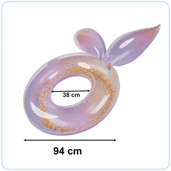 Csillámos sellős felfújható úszógumi, 94 cm, 60 kg teherbírás